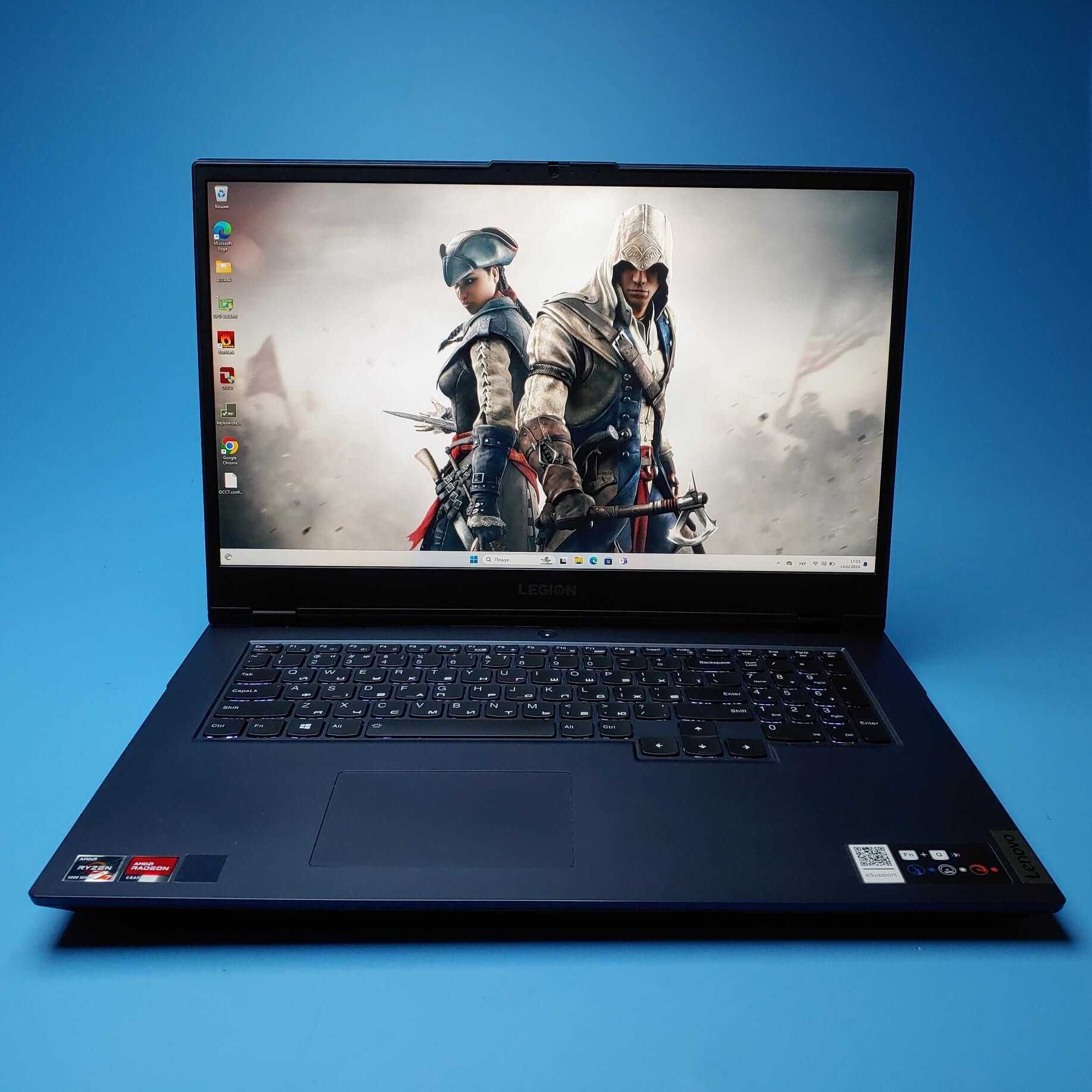 Ноутбук LenovoLegion517ACH6H(Ryzen75800H/RAM16GB/SSD1TB/RTX3060)(7167)