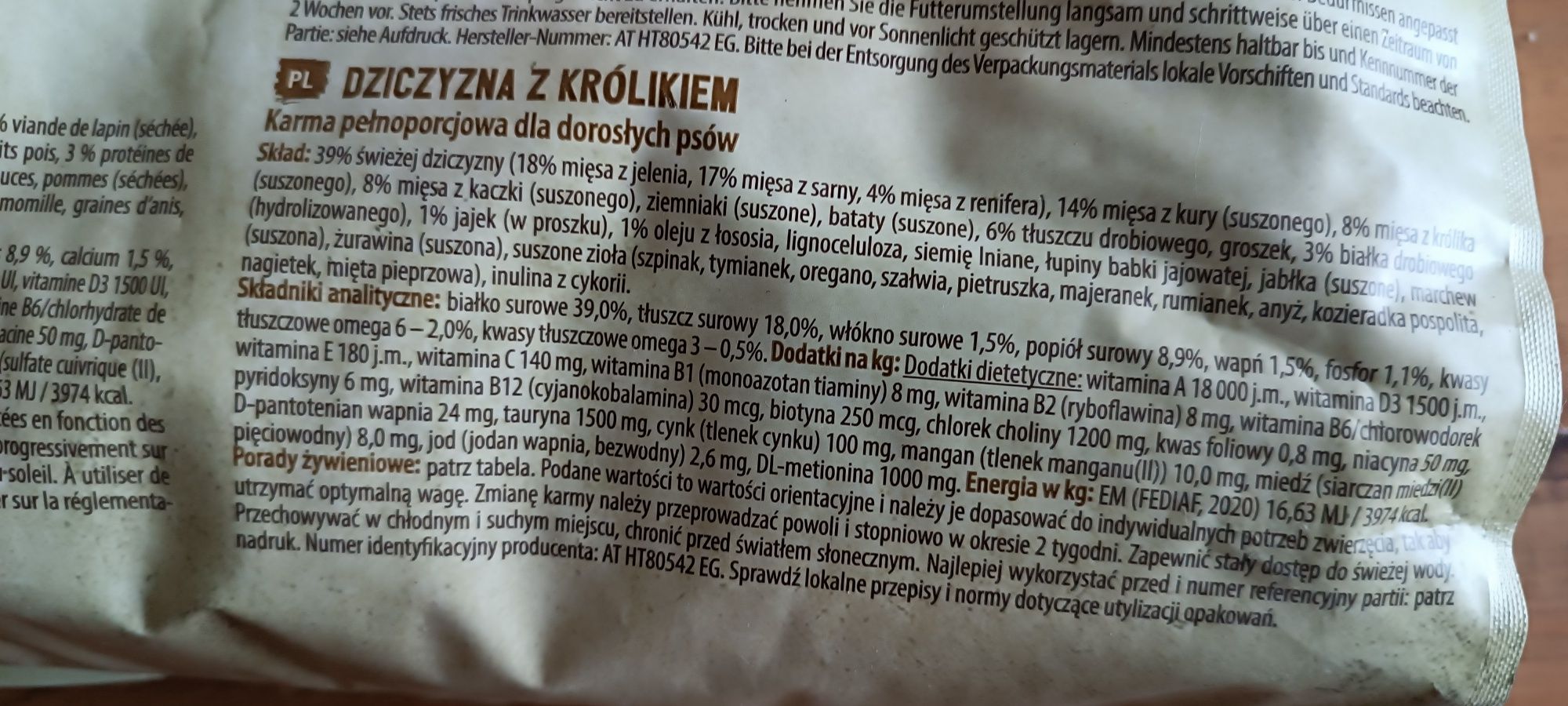 Sucha karma dla psów dorosłych Purizon  venison with rabbit 4,4 kg
