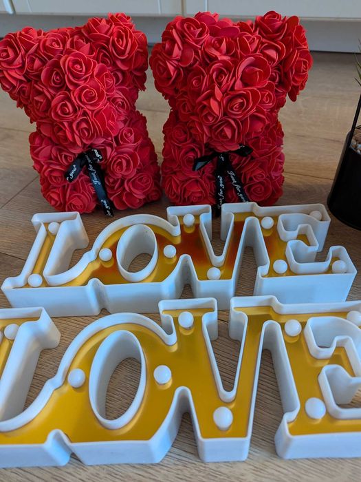 Dekoracje lampki love walentynki led - 2 sztuki