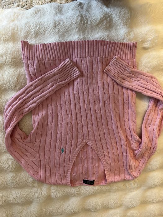 Ralph Lauren sweterek rozm L w serek pudrowy róż 100% bawełna