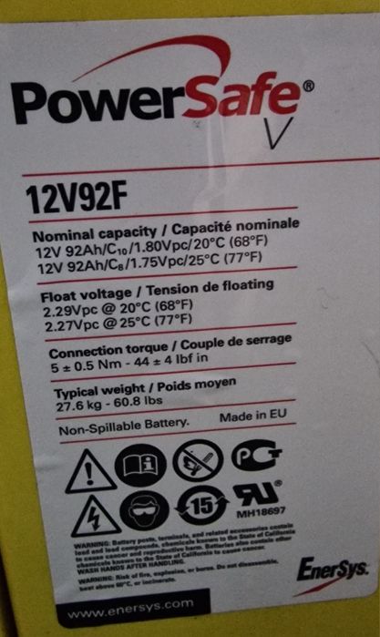 Akumulator PowerSafe 12V92F 12V / 92Ah