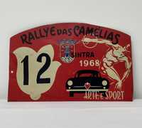 Placa Rallye Rali das Camélias Sintra 1968 rara