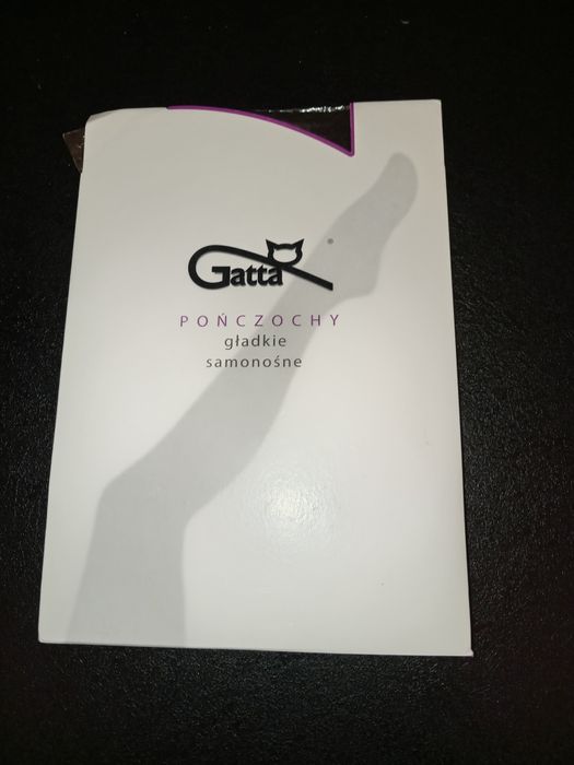 Pończochy gładkie samonośne rozmiar 3 kolor czarny.