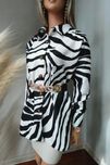 Płaszcz damski trencz zebra asymetryczny oversize 4XL