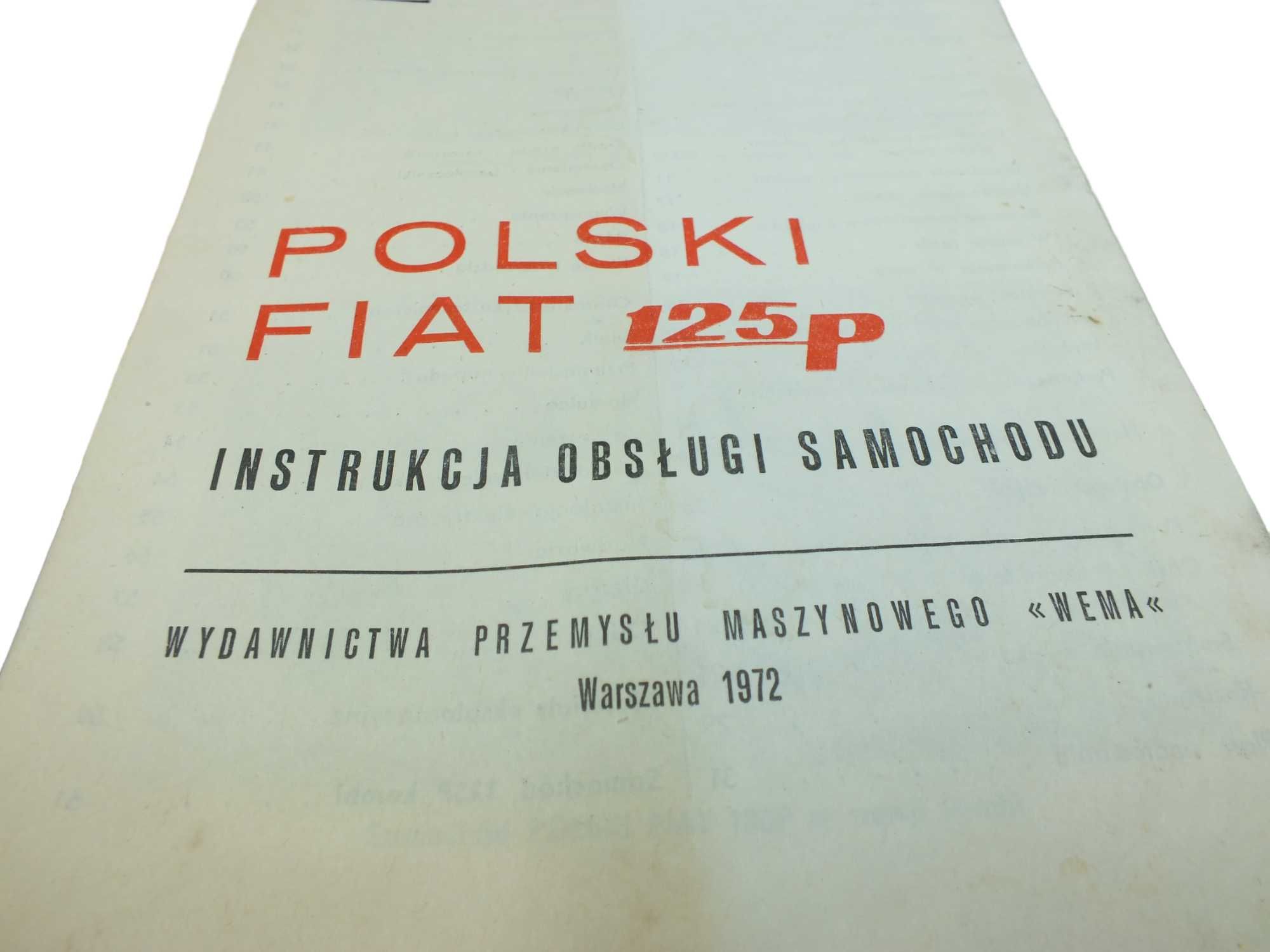 Instrukcja obsługi POLSKI FAIT 125P Wema Polmo brązowa   1972 r L