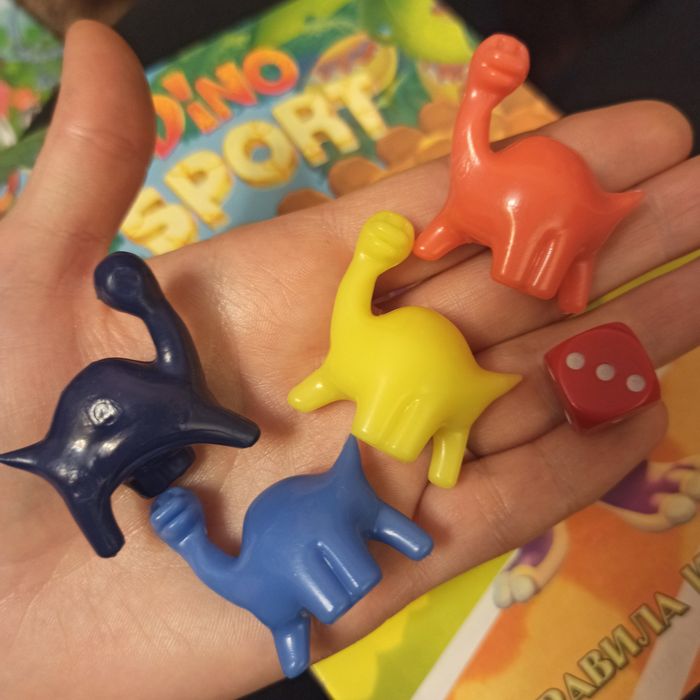 Настольная игра Дино спорт. ГОНКИ ДИНОЗАВРОВ от Bobmat Game (Бомбат)