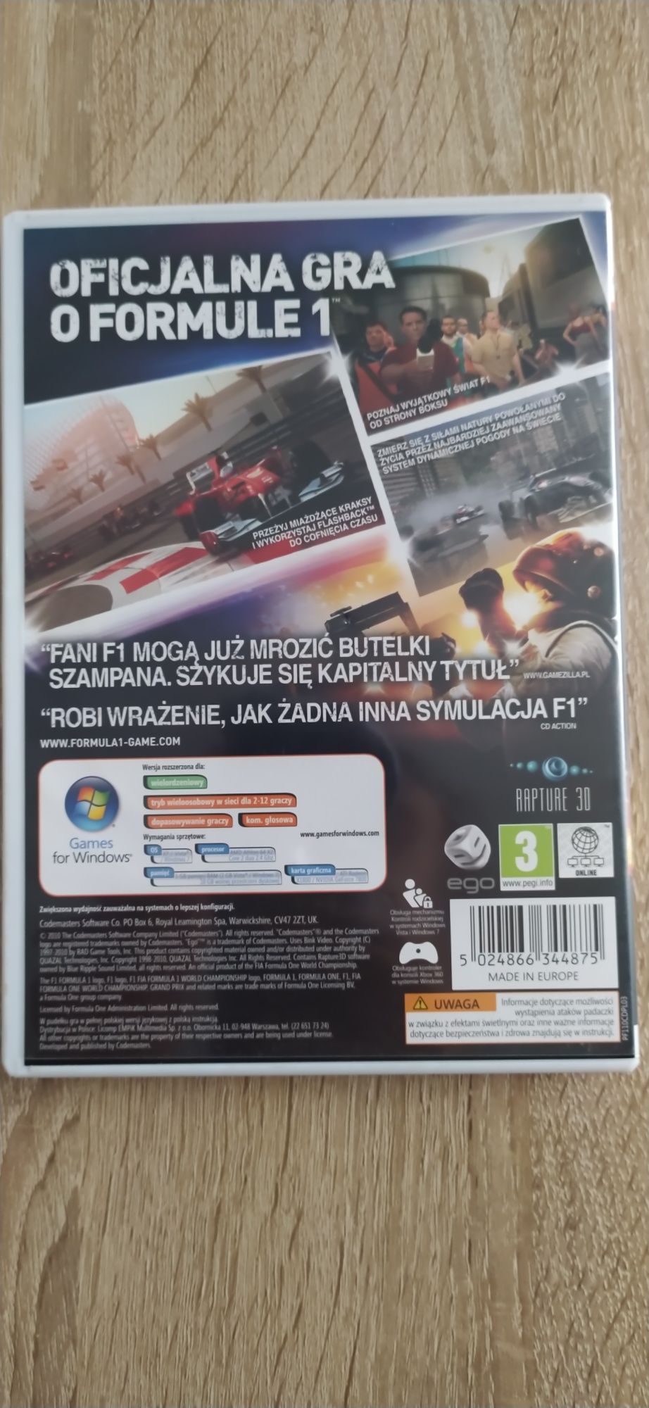 Gra Formuła 1 2010 PC