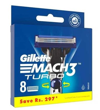 GILLETTE MACH3 TURBO  wkłady do maszynki / 8szt. Oryginalne