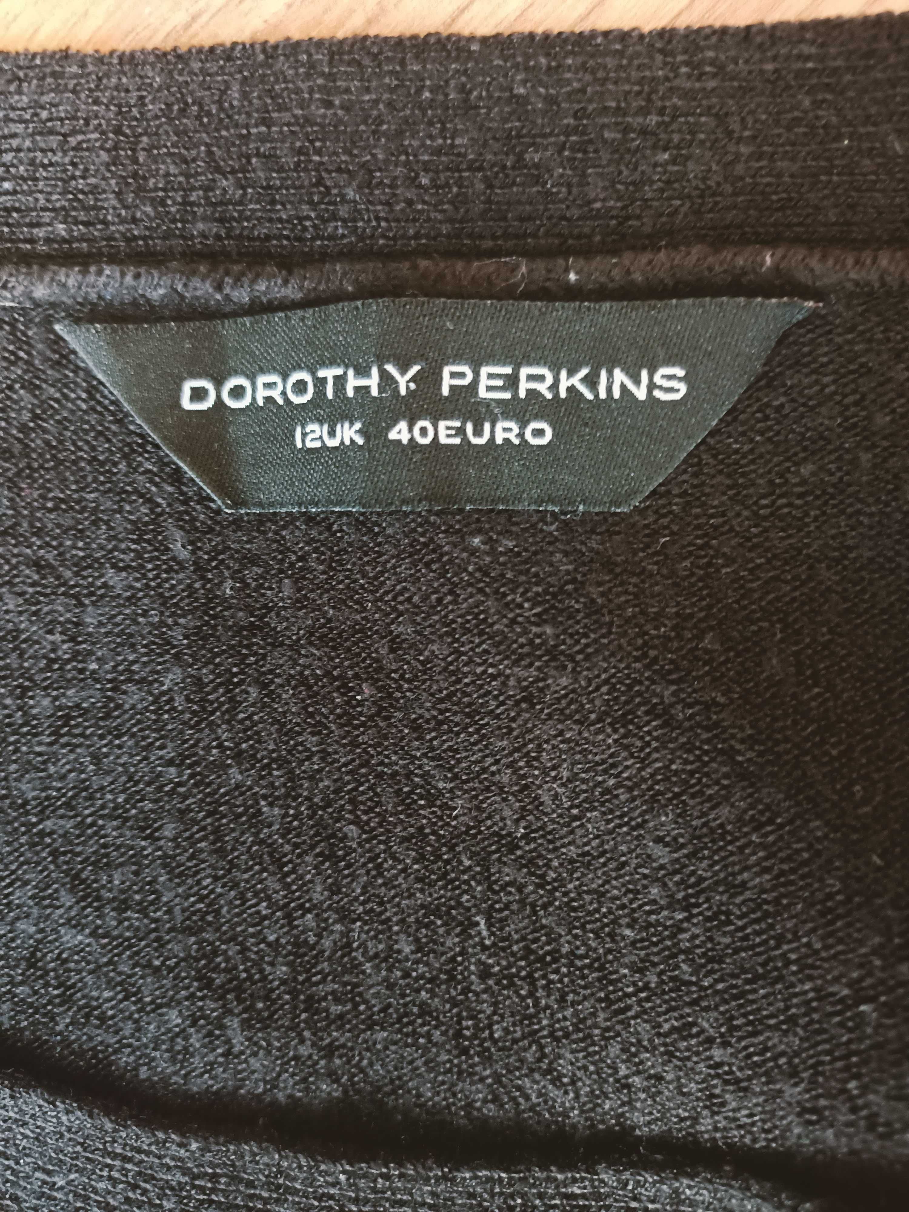 Czarna dzianinowa sukienka Dorothy Perkins 40 42