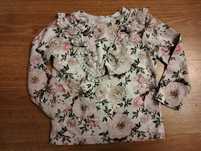 Bluzka koszulka dziewczęca z długim rękawem handmade98 koronka 92 Hayd