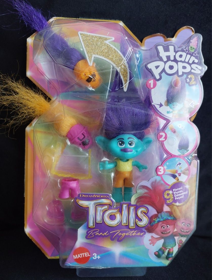 lalka figurka trolls hair pops mruk mettel nowa