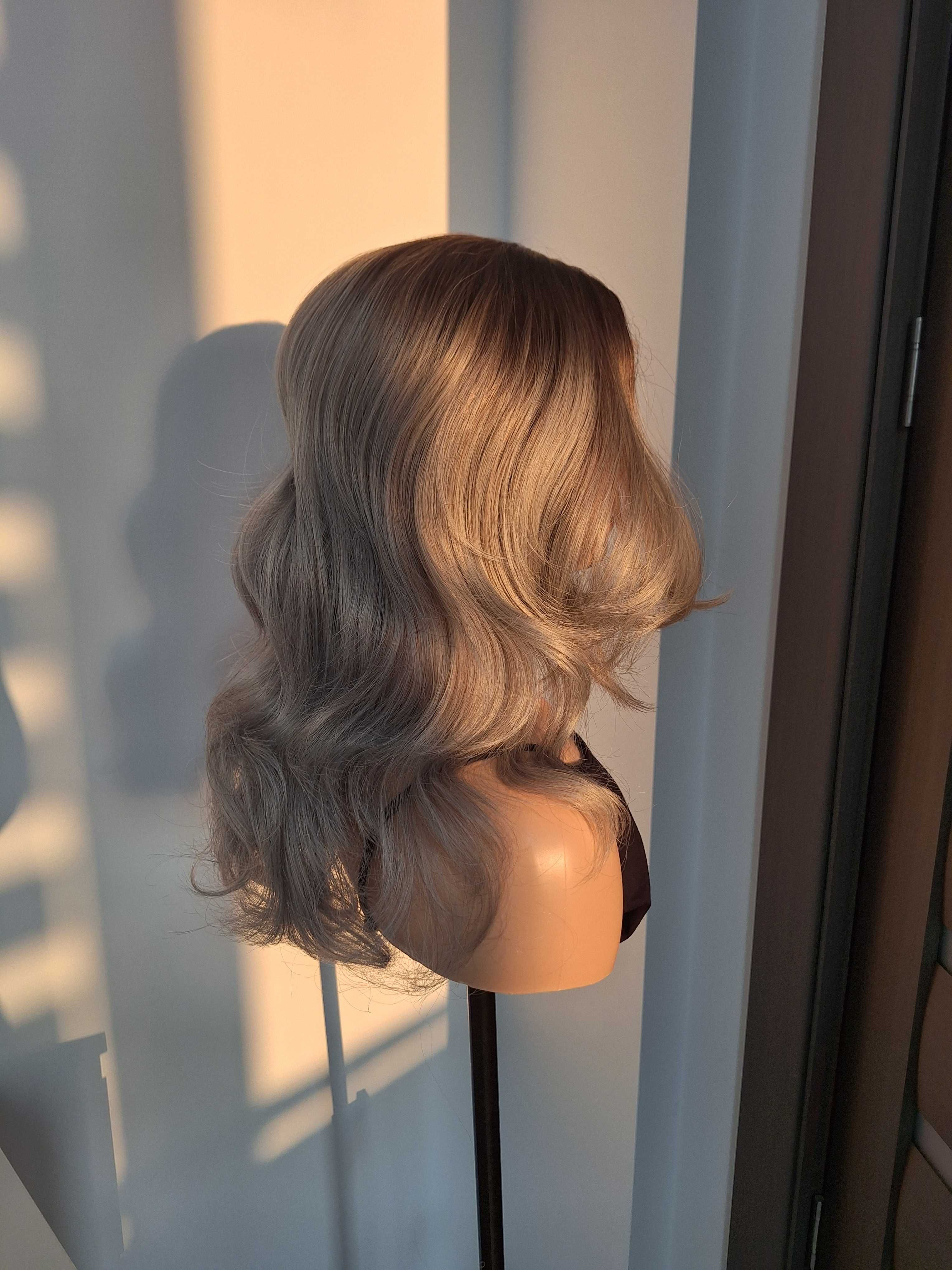 Peruka lace ombre blond platynowy