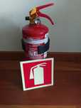 Extintor ABC 2kg com placa