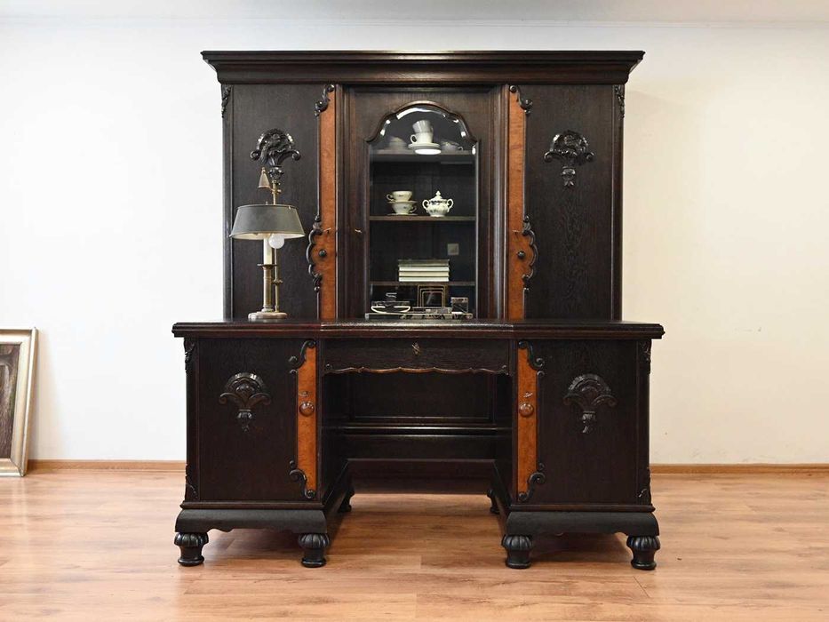 antyczny gabinet biurko biblioteka 042501