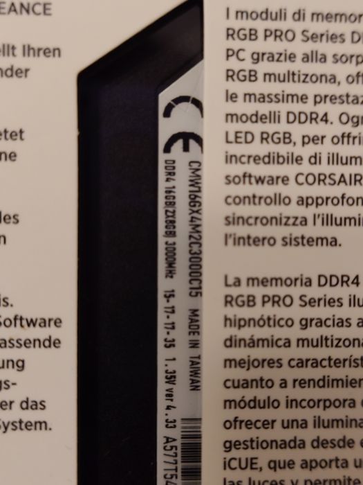 Nowy RAM Corsair XMP DDR4 3000mhz CL15 16GB