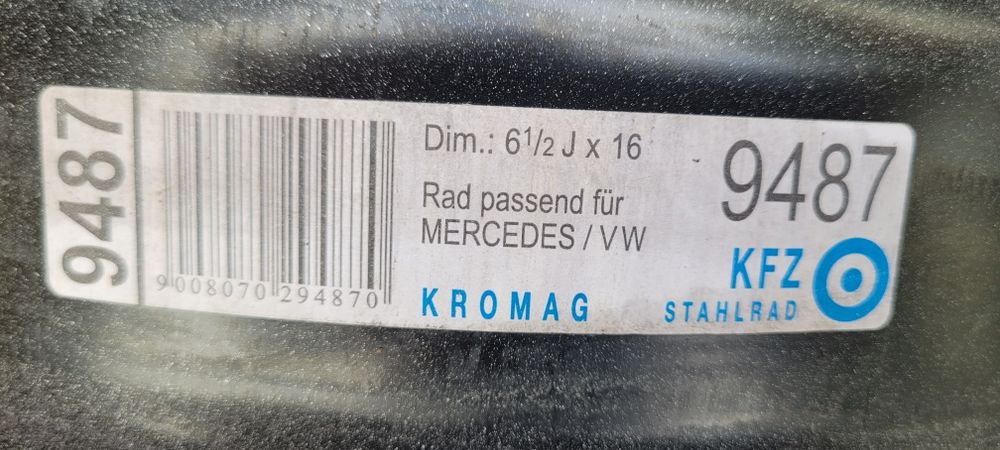 Felgi stalowe Mercedes Benz  sprinter 906 VW  crafter  6x130