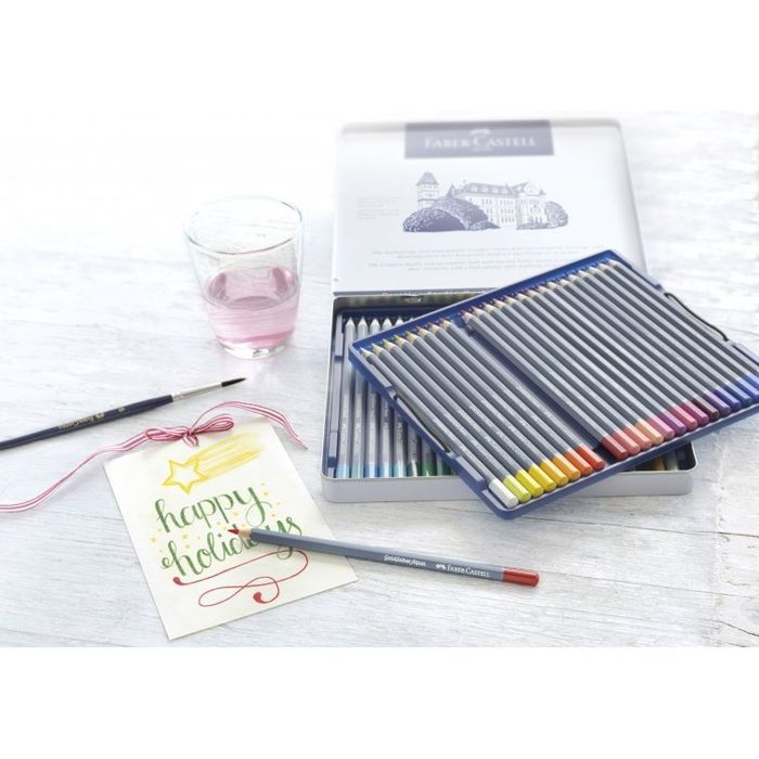 zestaw kredek akwarelowe faber-castell 48 szt. do rysowania kolorowe