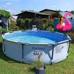 Dmuchany Flaming GRATIS Basen Stelażowy Ogrodowy Steel Pro MAX Bestway