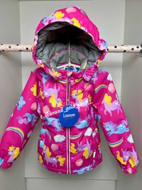 Рожева демісезонна термо куртка для дівчинки lassye 80-98