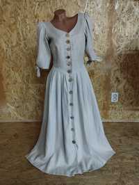 Льняное баварское платье дирндль Октоберфест баварский сарафан