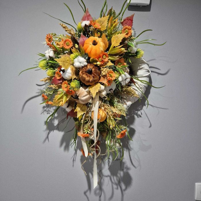 Wianek jesienny, dekoracyjny handmade