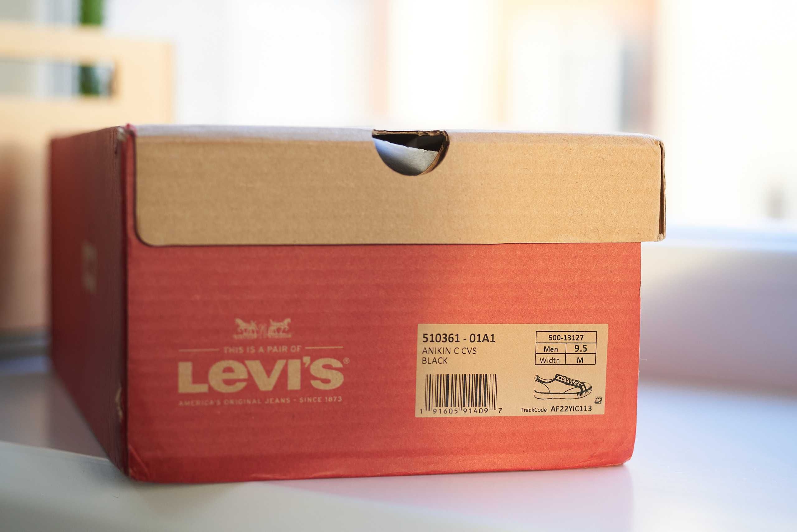 Кеди Levi's, 43 розмір (US 9.5), чорні, оригінал | Levis