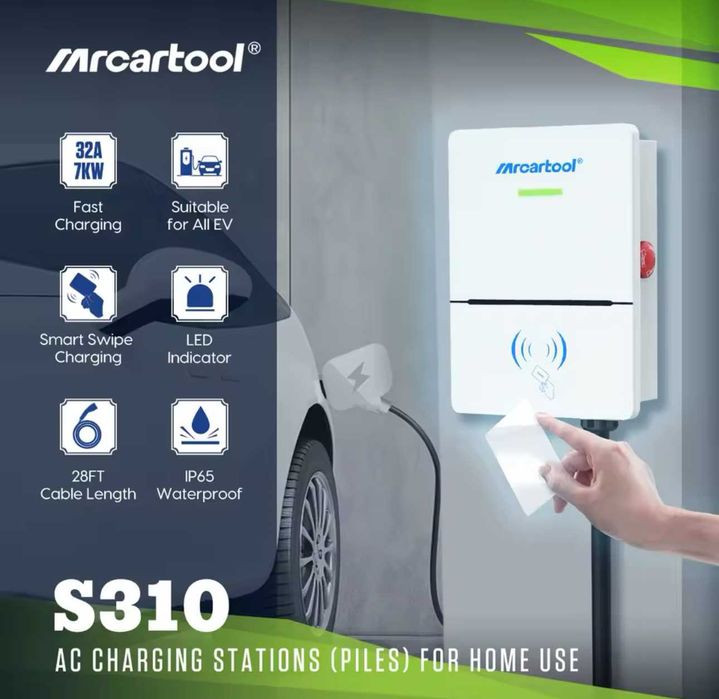 Carregador Wallbox - 7,2 kw - 32 A - C/ APP - c/ 4,5 METROS CABO