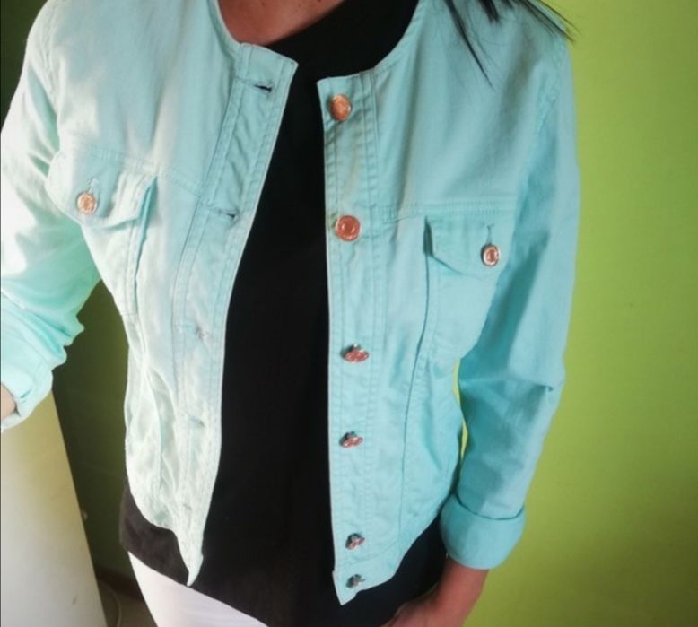 Kurtka miętowa 38, M