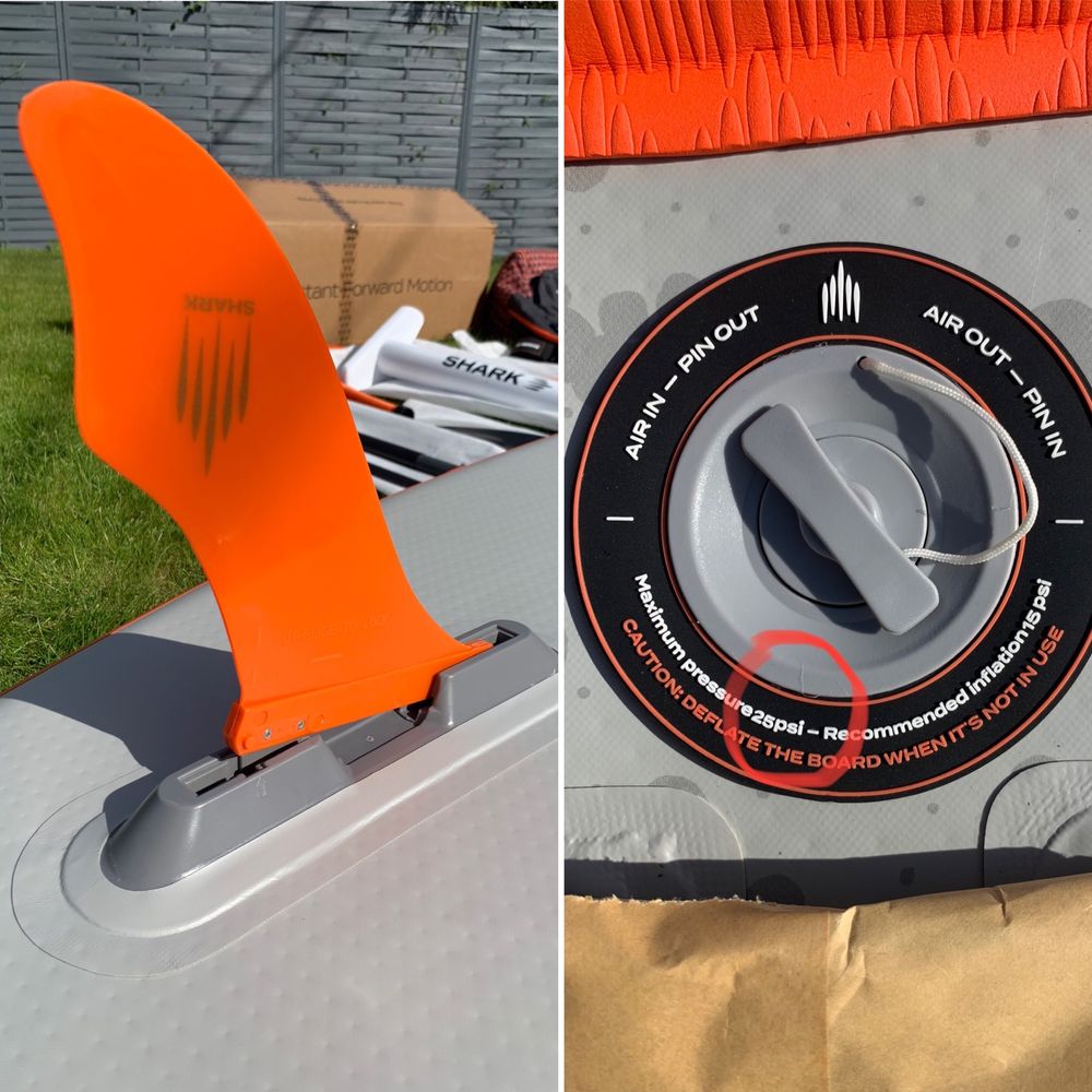 NOWA 2024r deska SUP 12,6x32x6  TOURING wiosło carbon 25PSI SHARK