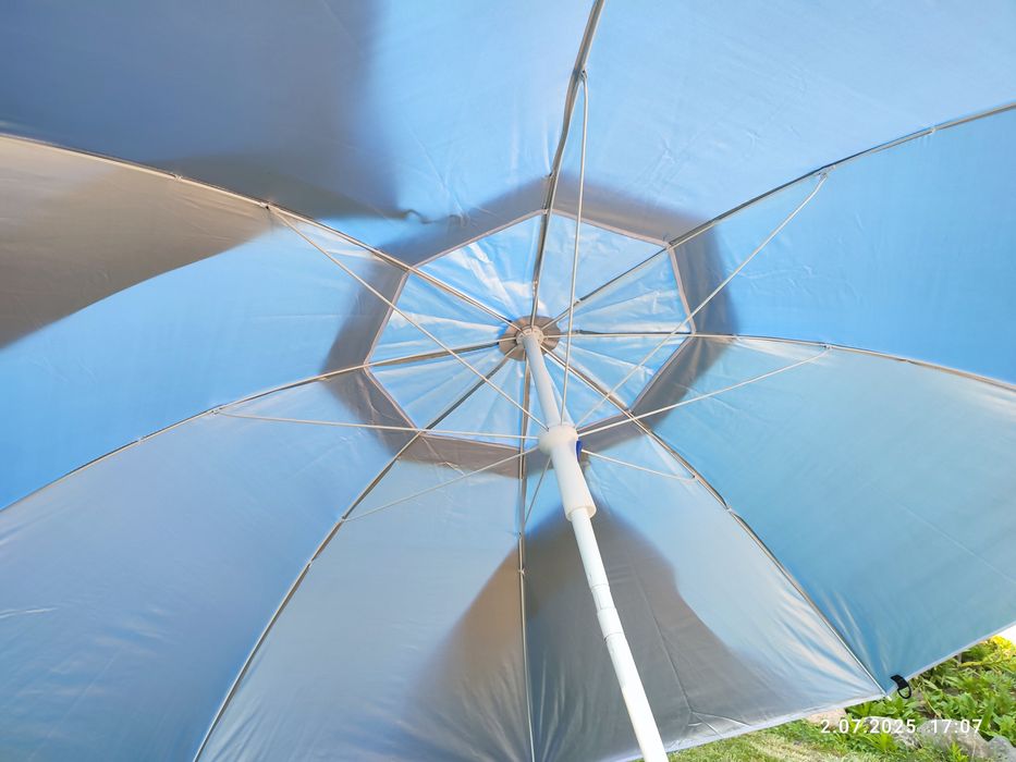 Nowy parasol 220cm ogrodowy plażowy, dwa boczne fartuchy.xxl duzy
