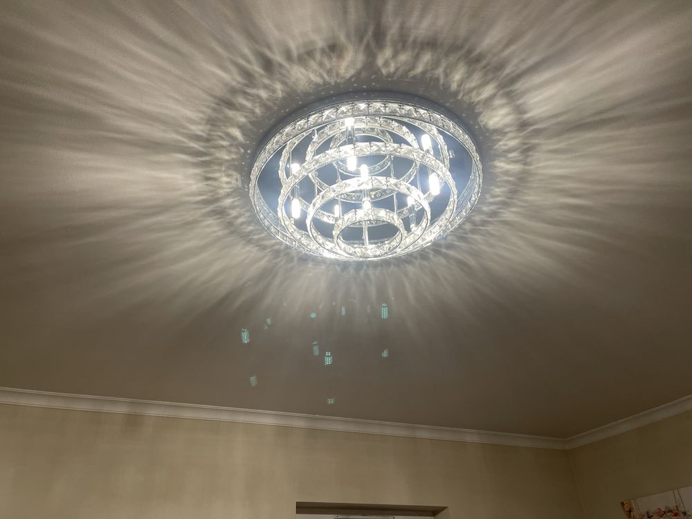 Lampa sufitowa plafon kryształowa 60 cm