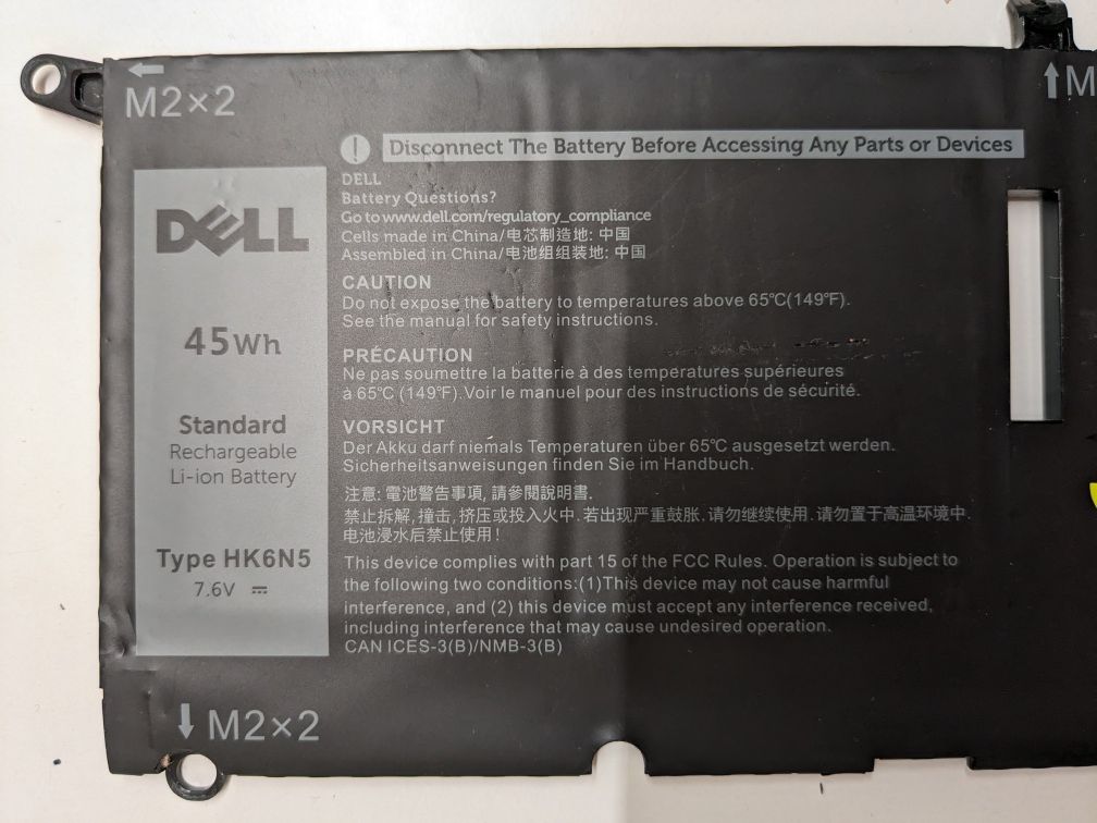 Оригінальна батарея Dell HK6N5