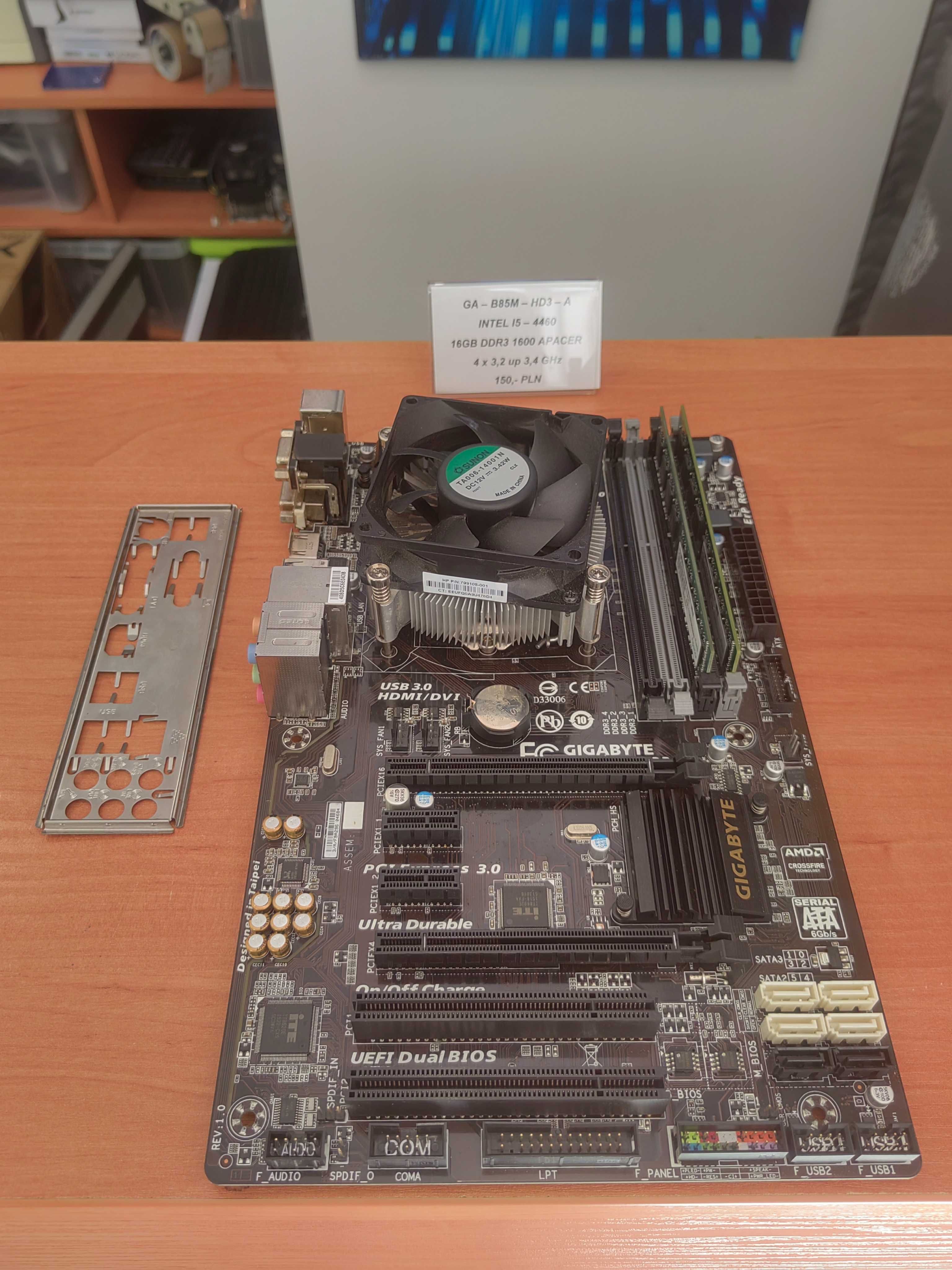 GA - B85M - HD3 - A + Intel I5-4460 + 16GB DDR3 1600