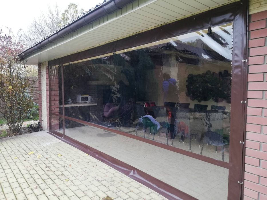 Прозорі штори ПВХ.Тенти.М'які вікна.Гнучкі вікна.Мягкие окна.