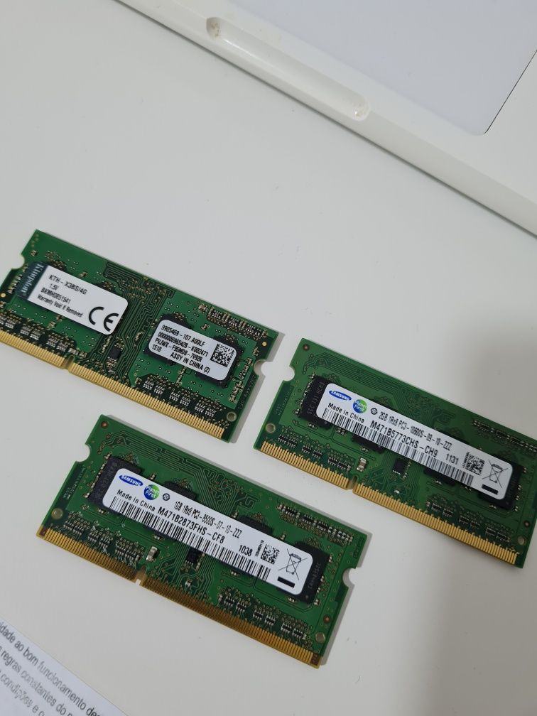 Memórias RAM Ddr3 e DDR2 Kingston e Samsung ver descrição