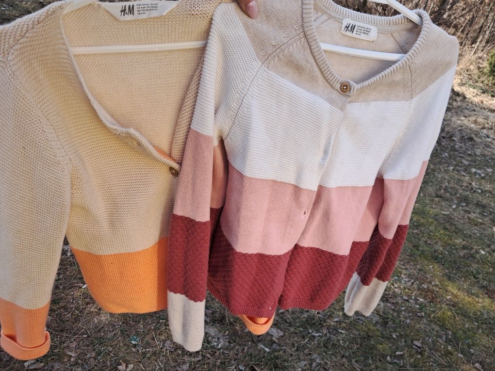 Kardigany Sweterki H&M 116-122  2szt