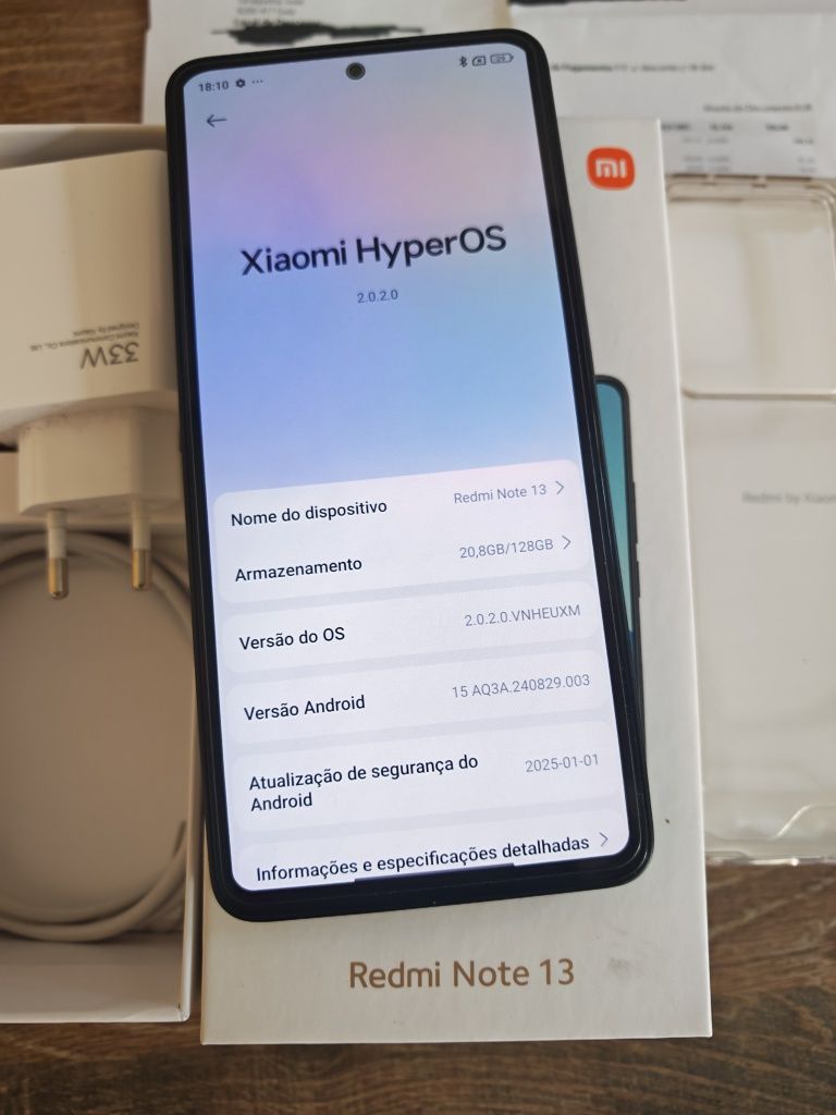 Xiaomi Redmi Note 13  6GB/128GB Preto C/Garantia Seminovo