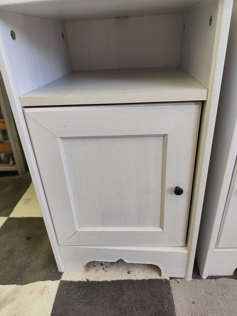 Szafka nocna Ikea aspelund biała zestaw 2 sztuk