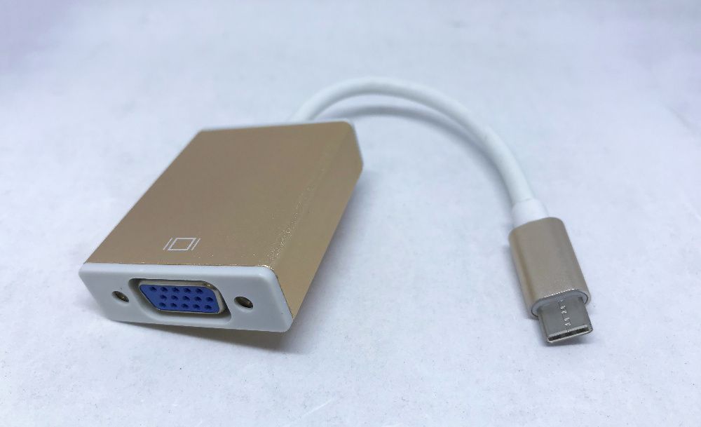 Adaptador Type-C (USB-C) para VGA (MacBook/ iPad/ Samsung/Huawei/etc)