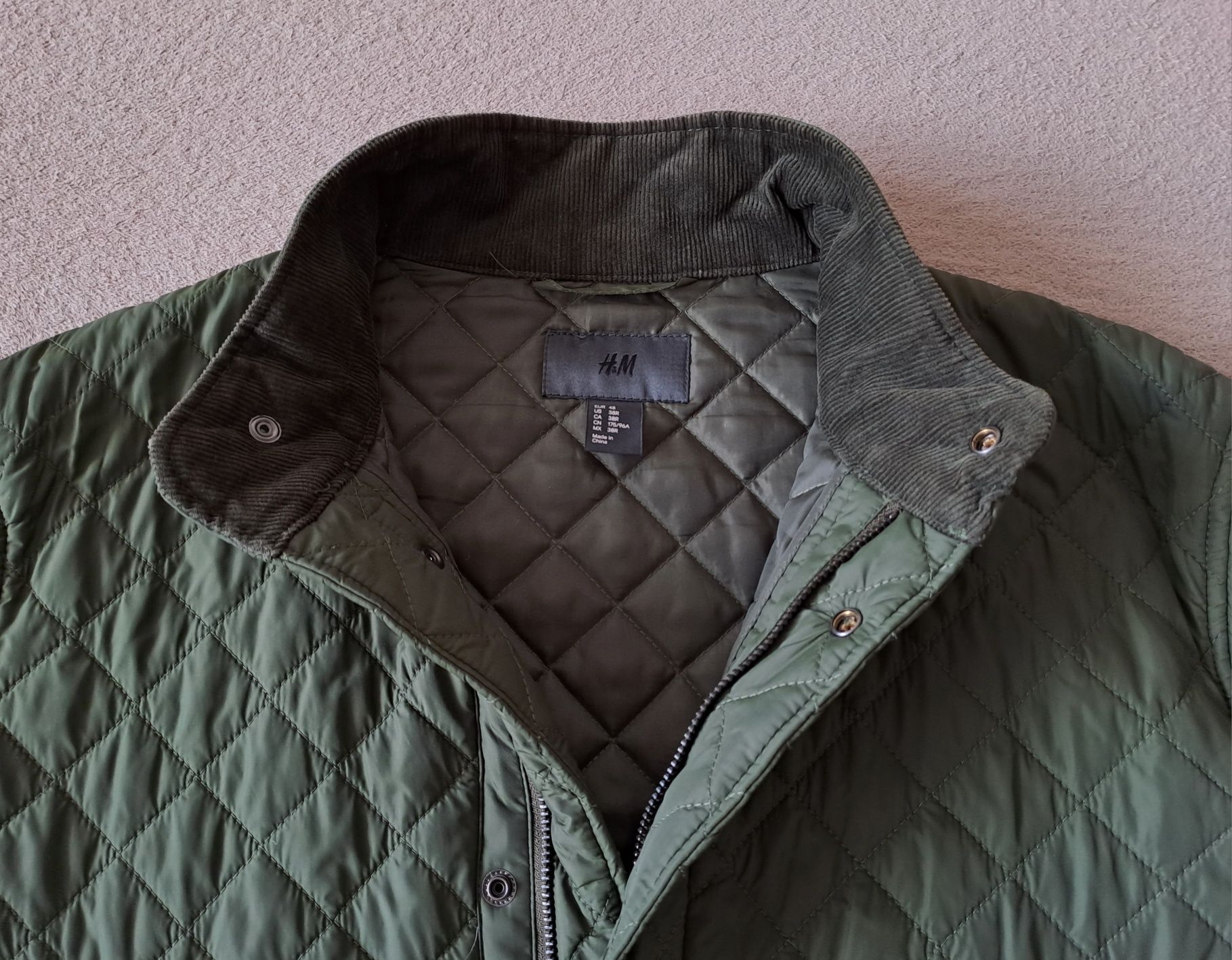 kurtka pikowana H&M roz. 48 M/L styl klasyka moda komfort