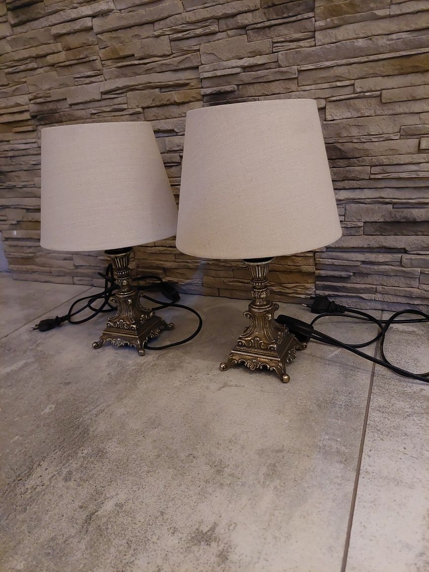 mosiężna lampa, stara lampa, lampka nocna, oświetlenie