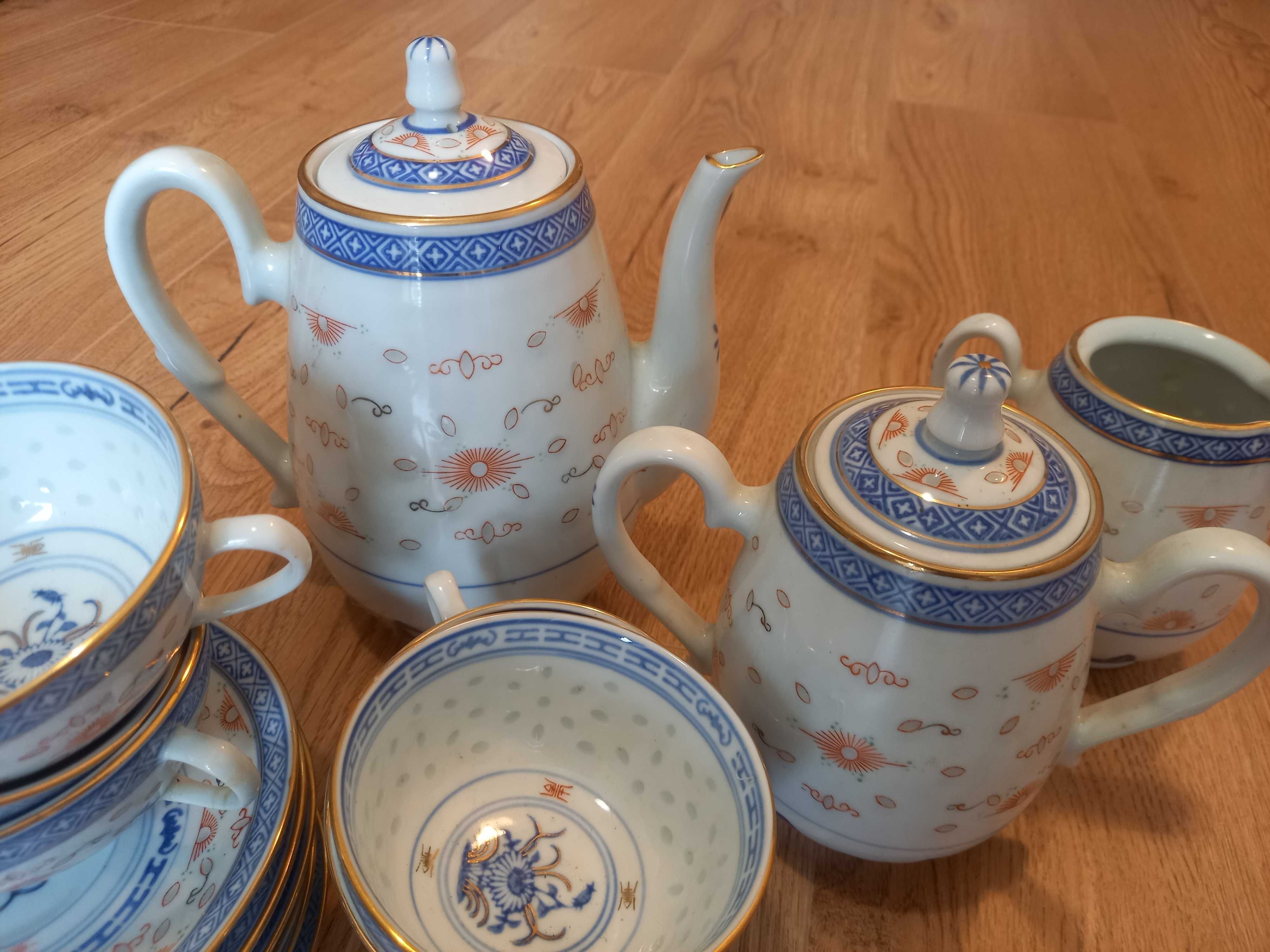 Zestaw ryżowej porcelana - filiżanki - porcelana ryżowa