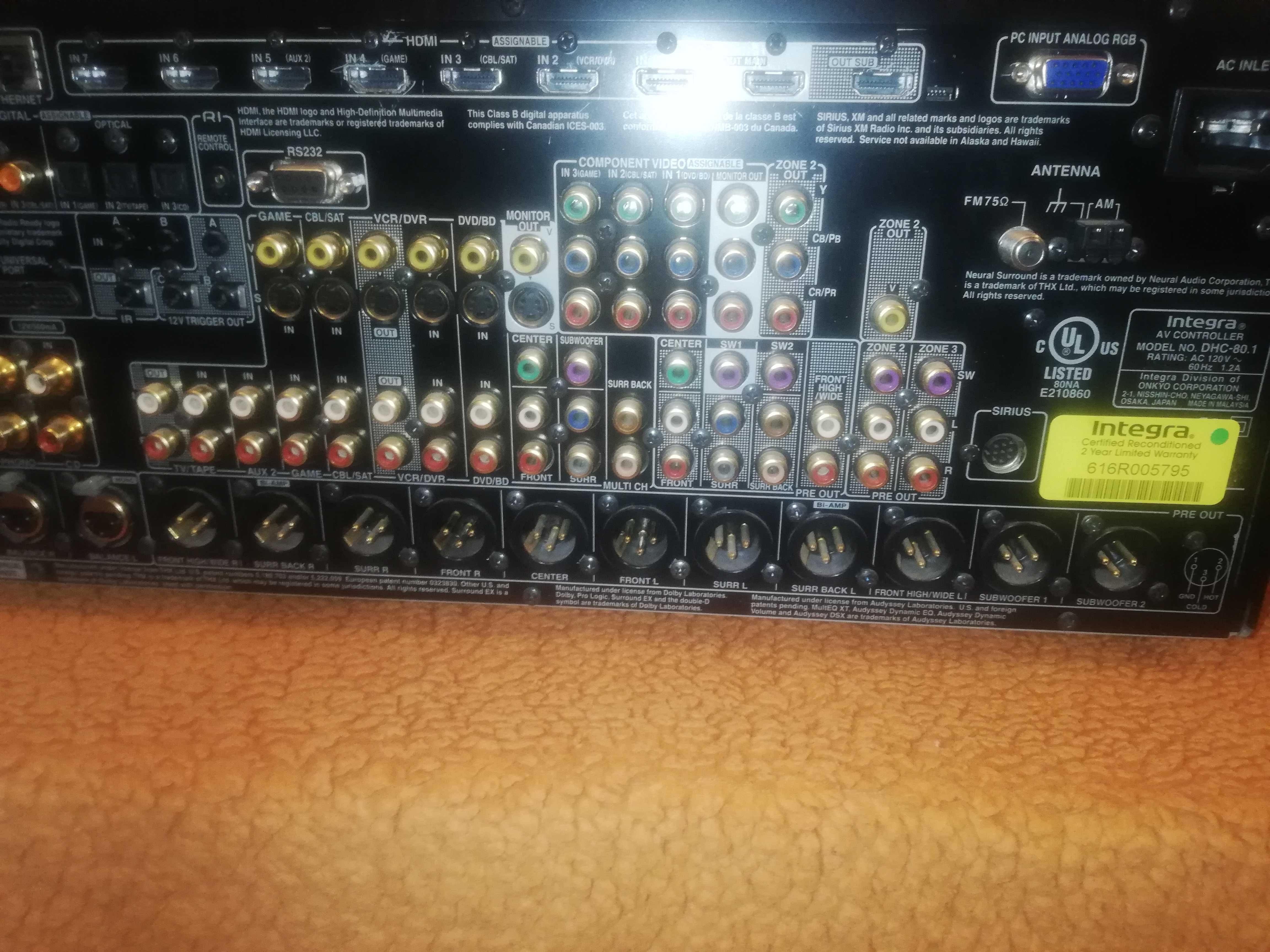 INTEGRA DHC-80.1 Топовый AV процессор для безкомпромисного ДК 120V