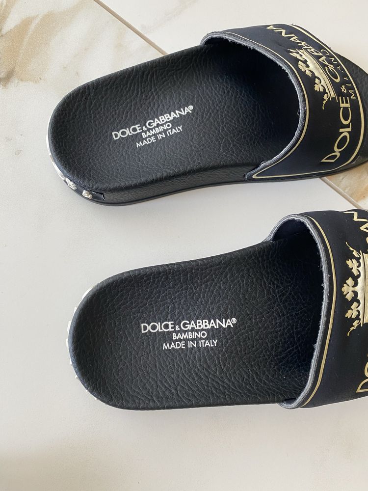 Шльопанці шльопки шлепки дитячі Dolce&Gabbana