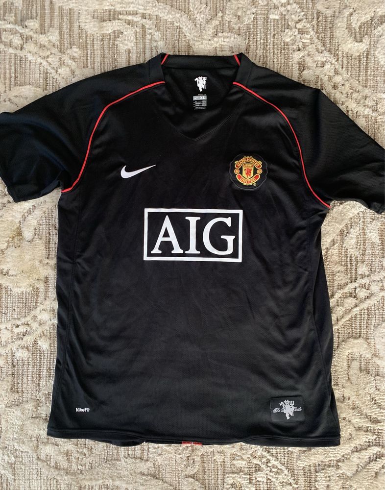 Camisa Manchester United 2007/08 Nike Retrô - Preta