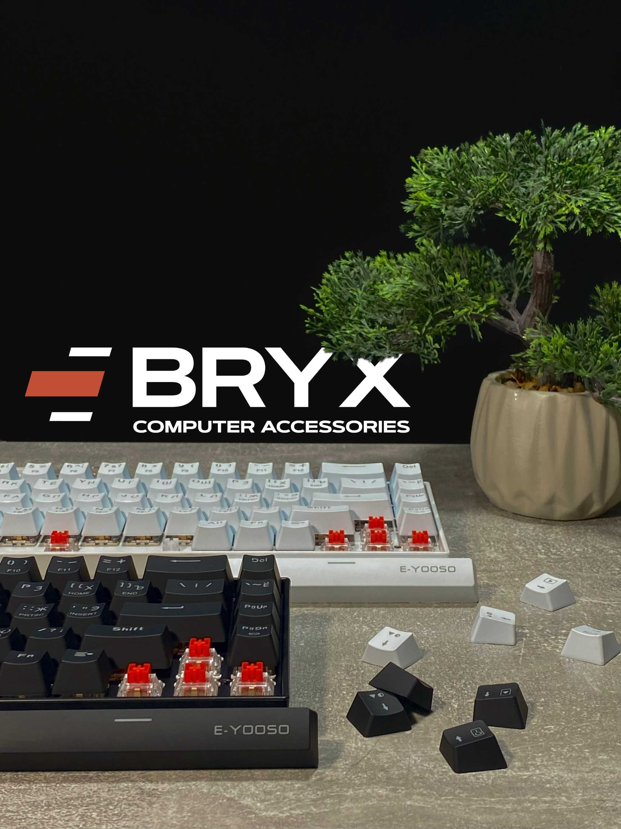‼️КИРИЛИЦЯ Клавіатура E-Yooso Z686 RGB ігрова механічна з підсвіткою