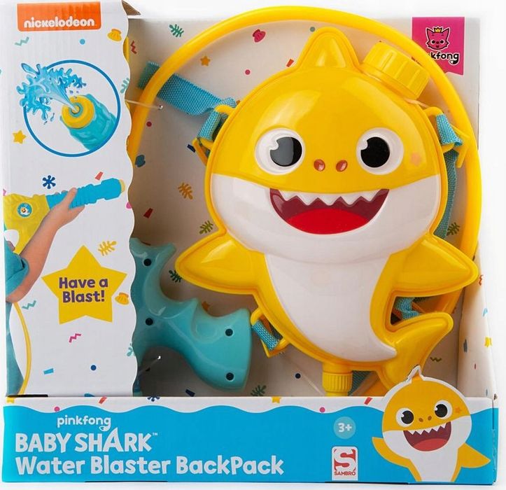 MIOTACZ NA WODĘ PLECAK BABY SHARK REKIN z sikawką wodny pistolet pleca