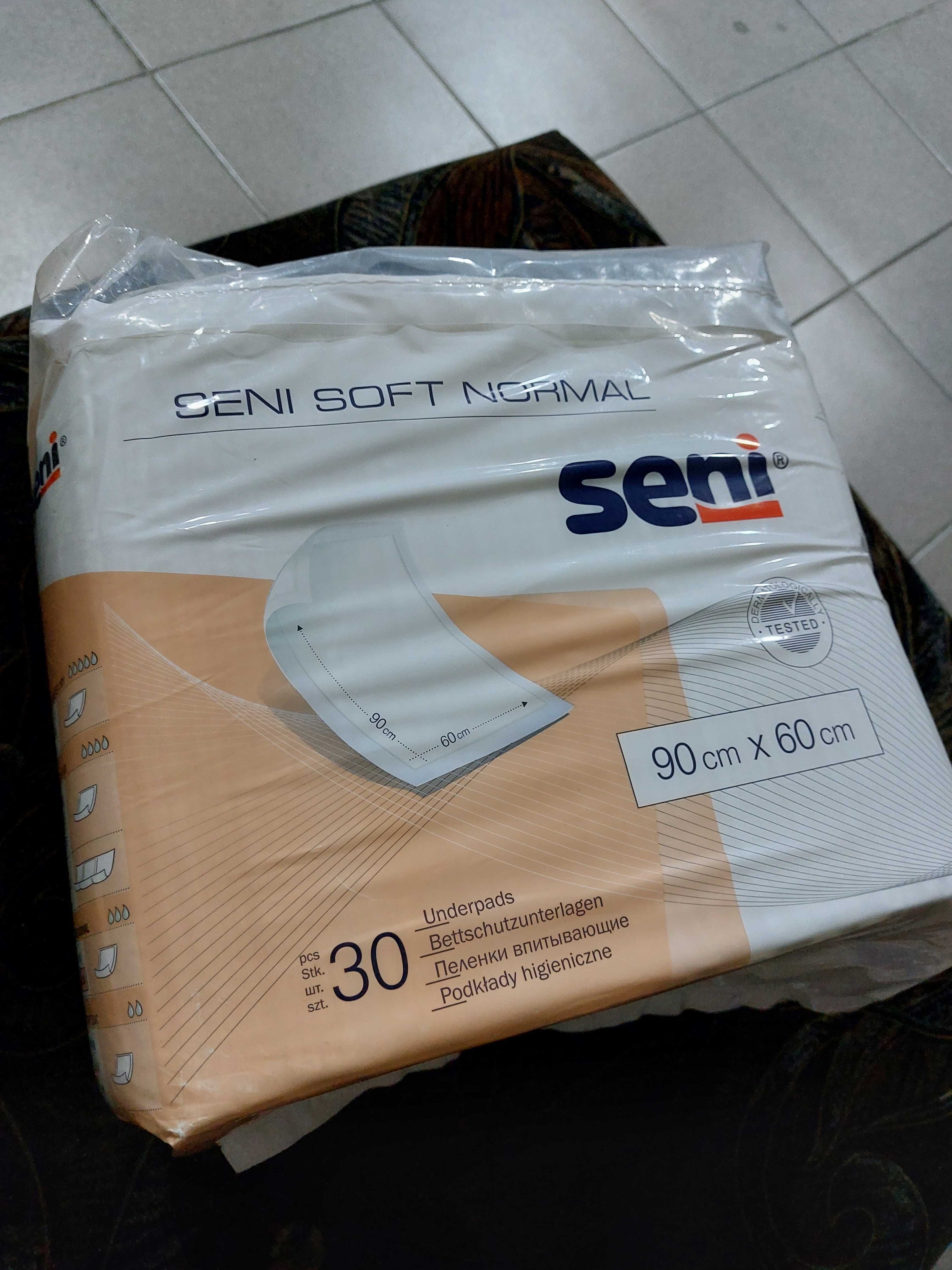 Пелюшки Seni Soft Normal одноразові гігієнічні 90х60 см, 30 шт