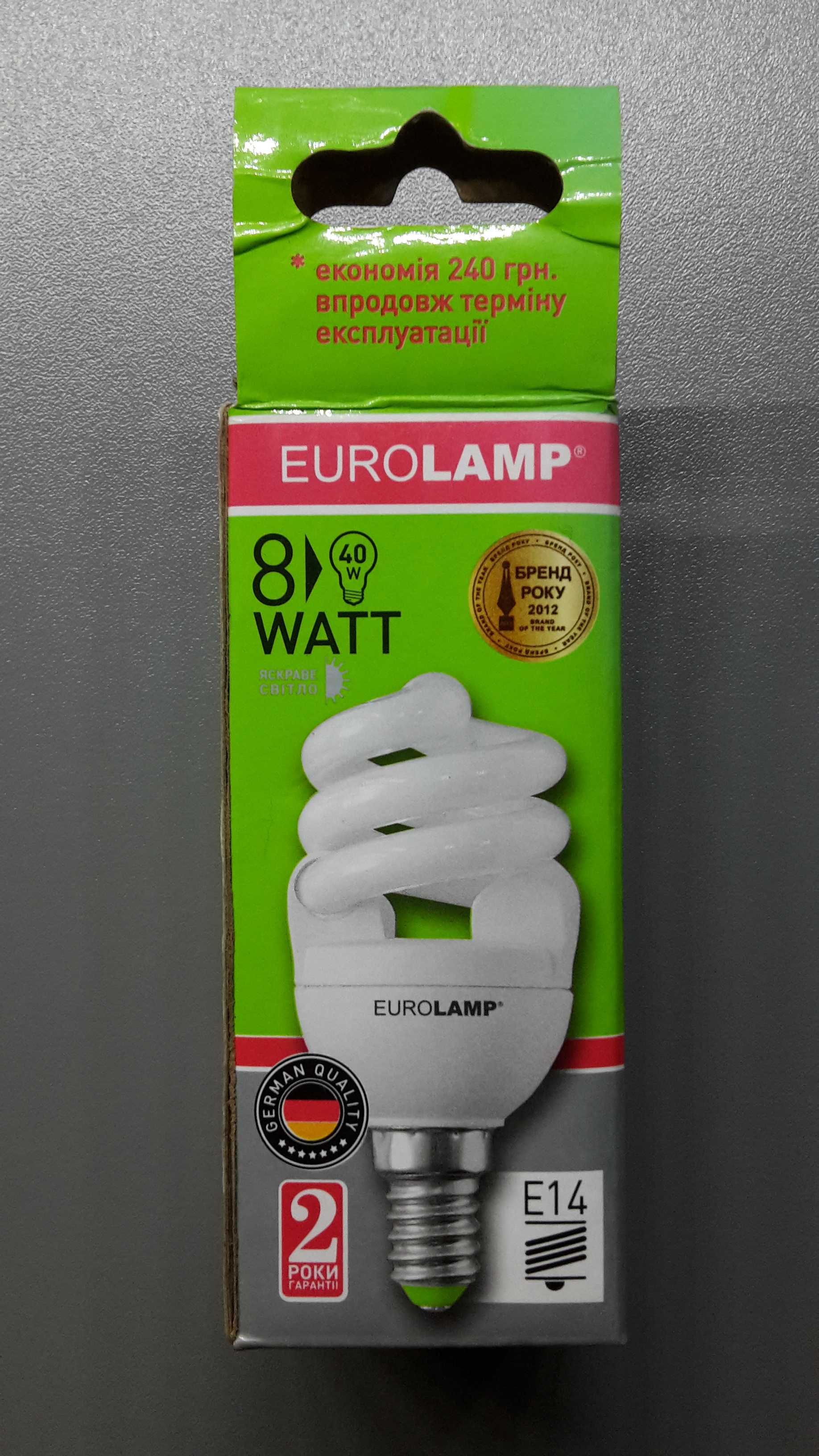 Енергозберігаюча лампа EUROLAMP Spiral 8W E14 4100K 560Lm YJ-08144