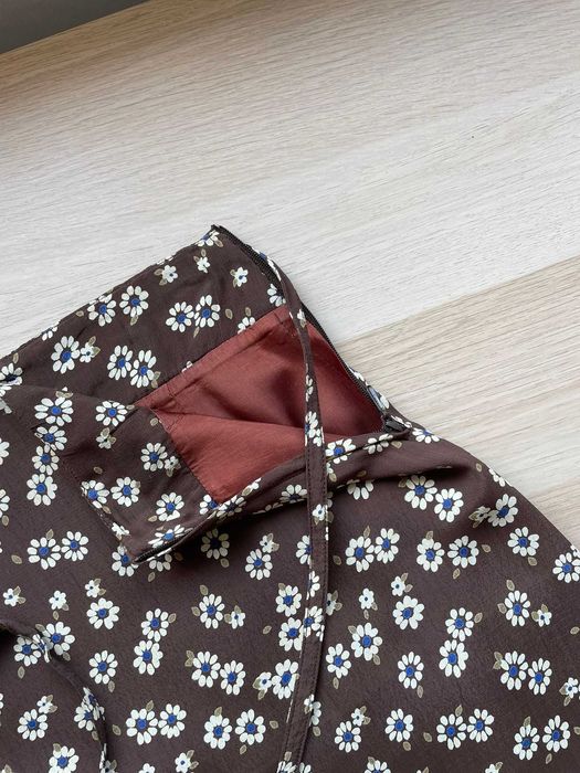 Mini saia castanha florzinhas 34